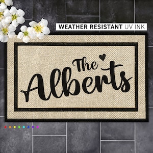 Customized Family Name Doormat - Personalized Welcome Mat for Your Home