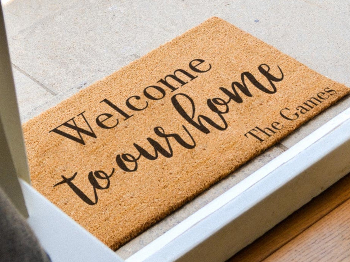 Personalized Welcome To Our Home Doormat Family Name Door | Etsy