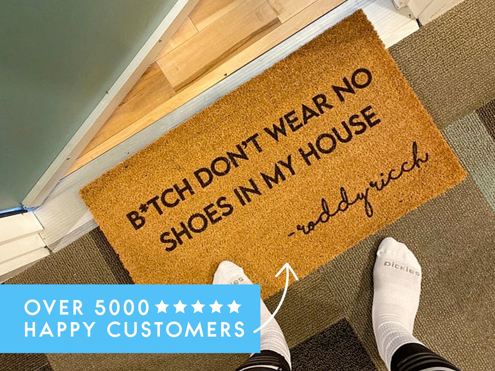 Mean Girls Quote Doormat She Doesn't Even Go Etsy