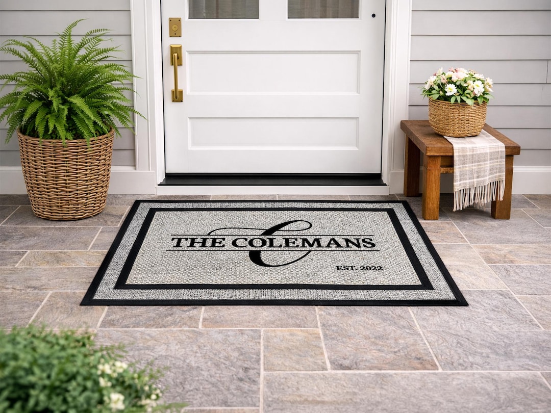 Welcome Doormat - Personalized Door Mat - Outdoor Personalized Rug ...