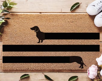Long Dachshund Doormat - Weiner Dog Doormat - Custom Doormat - Welcome Mat - Cute  Dog Breed - Home Decor- Funny Doormat