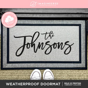 Waterproof Personalized Door Mat - Customized Welcome Mat - Housewarmi –  Designs By Imagineered