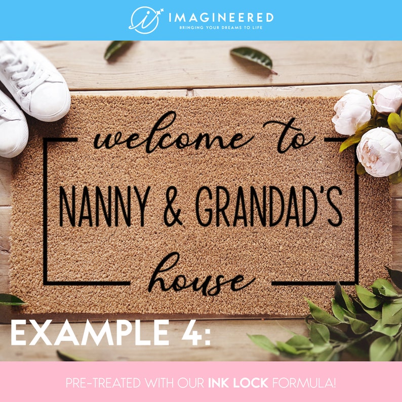 Grandparents Welcome Door Mat Personalized Doormat Gift Grandparent Custom Coir Mat Home Decor Grandparent Gifts Housewarming image 5