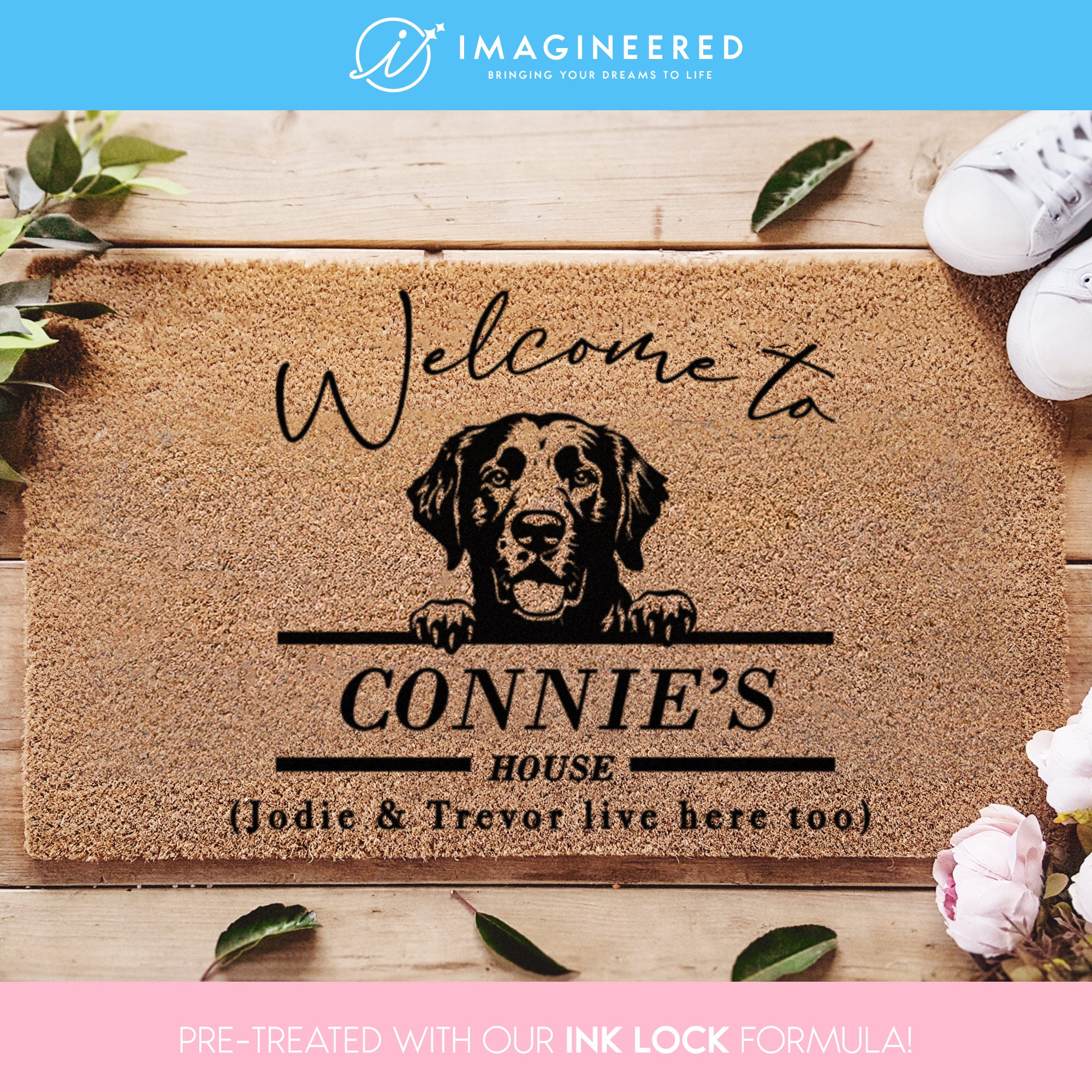 Customizable Pet Mat for Your Home Custom Welcome Mat Custom Dog Doormat Personalized Dog Doormat Personalize Your Entryway Etsy