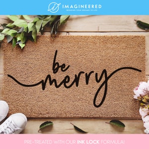 Be Merry Christmas Doormat - Christmas Lovers - Funny Christmas Doormat - Happy Christmas - Christmas Gift - Christmas Mat
