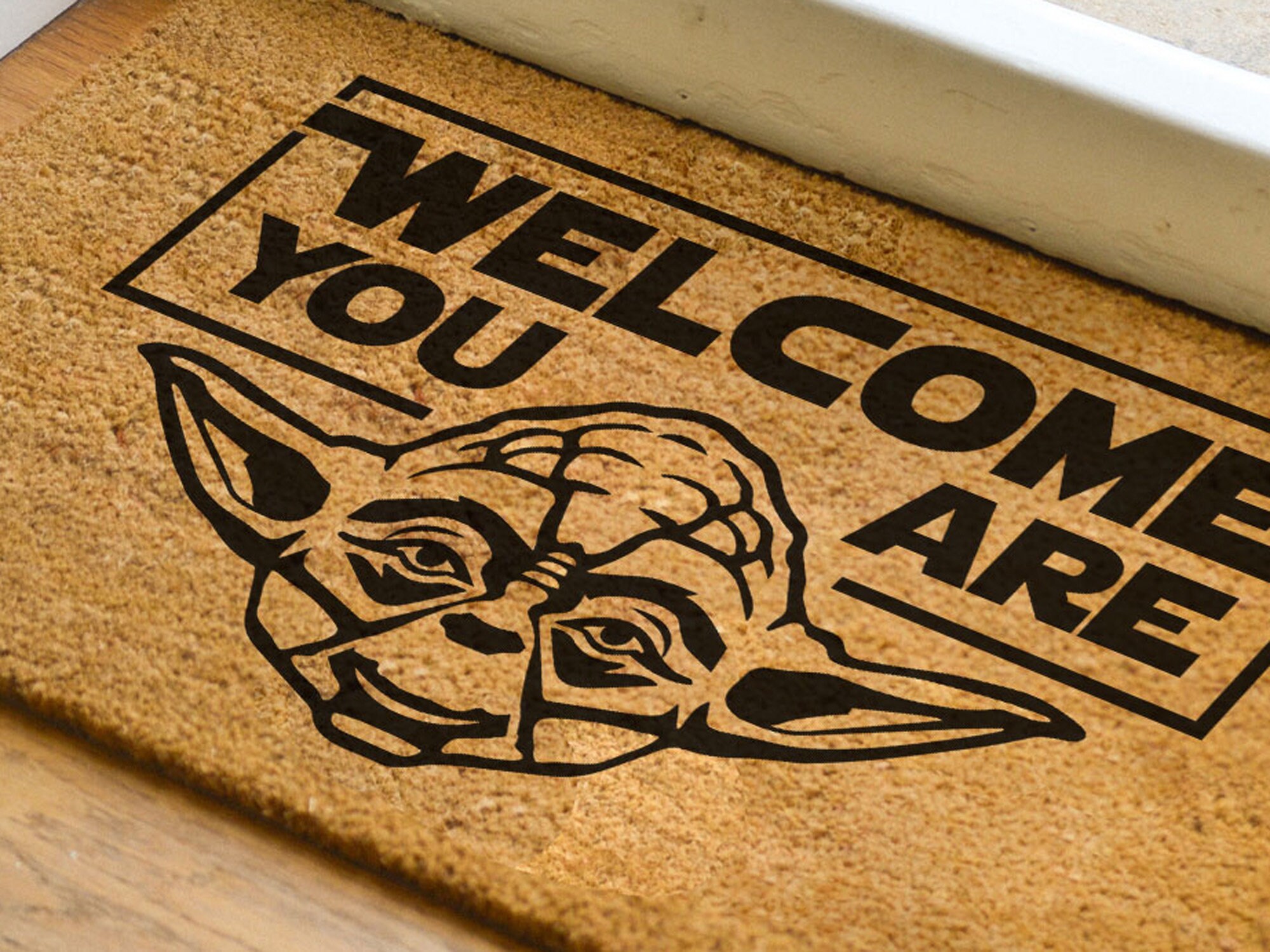 Star Wars You Are Doormat Yoda Quote Coir Etsy