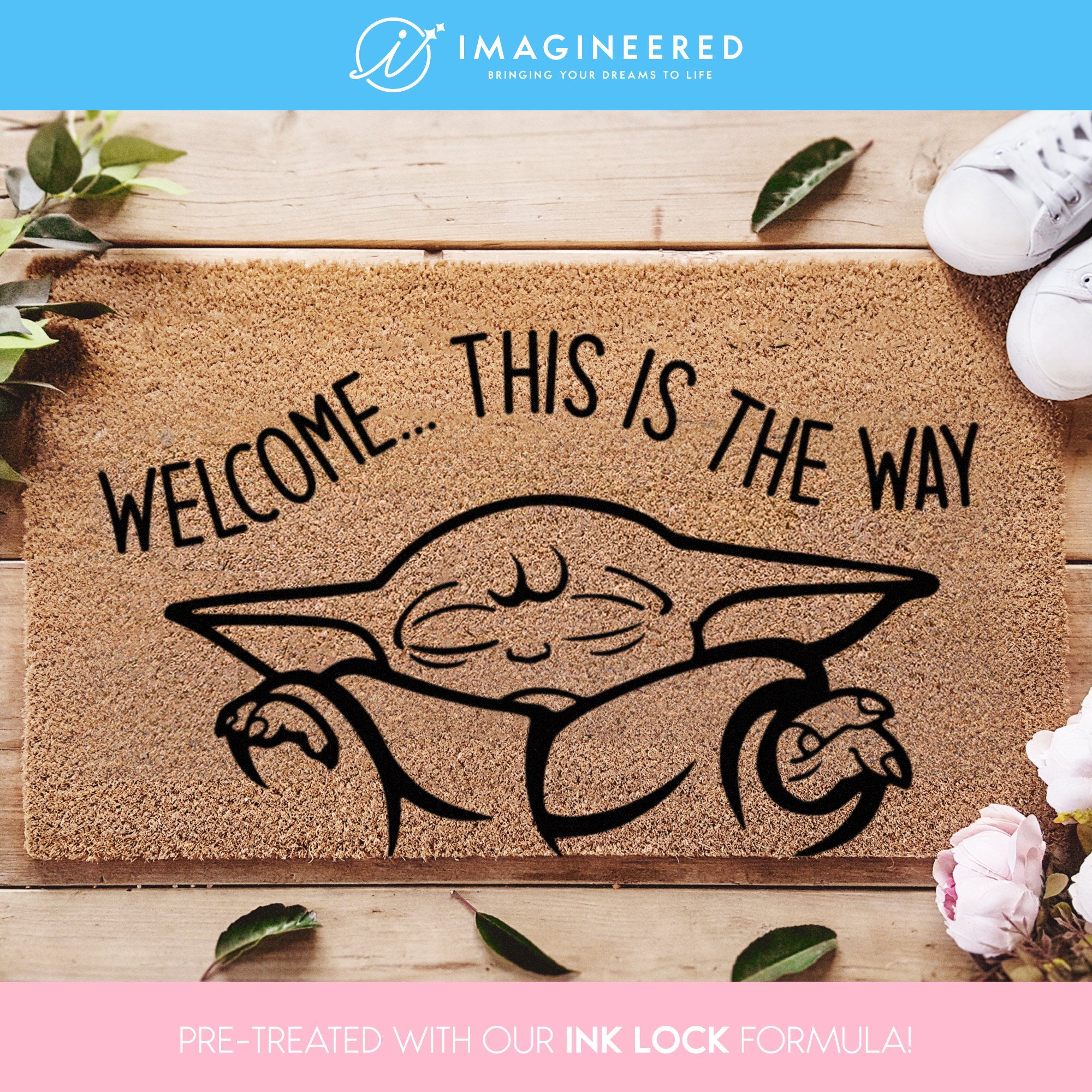 Welcome This is the Way Doormat Grogu Door Mat Baby Yoda Gift