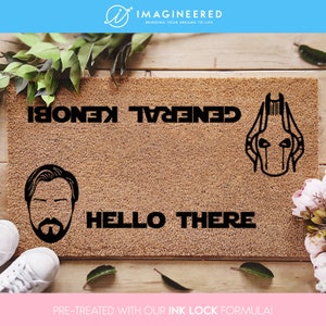 Star Wars Hello There General Kenobi Doormat - Disney And Star Wars Lovers - Starwars Gifts - Personalized Door Mat - Disney Doormat