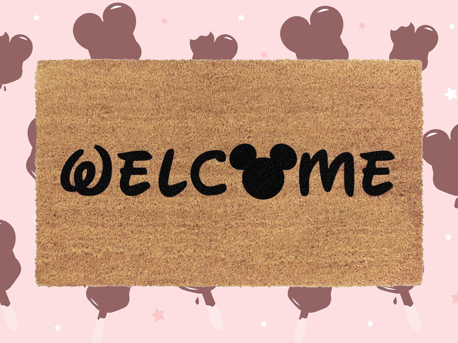 Disney Doormat Coir Mat Mickey Head Disney Etsy