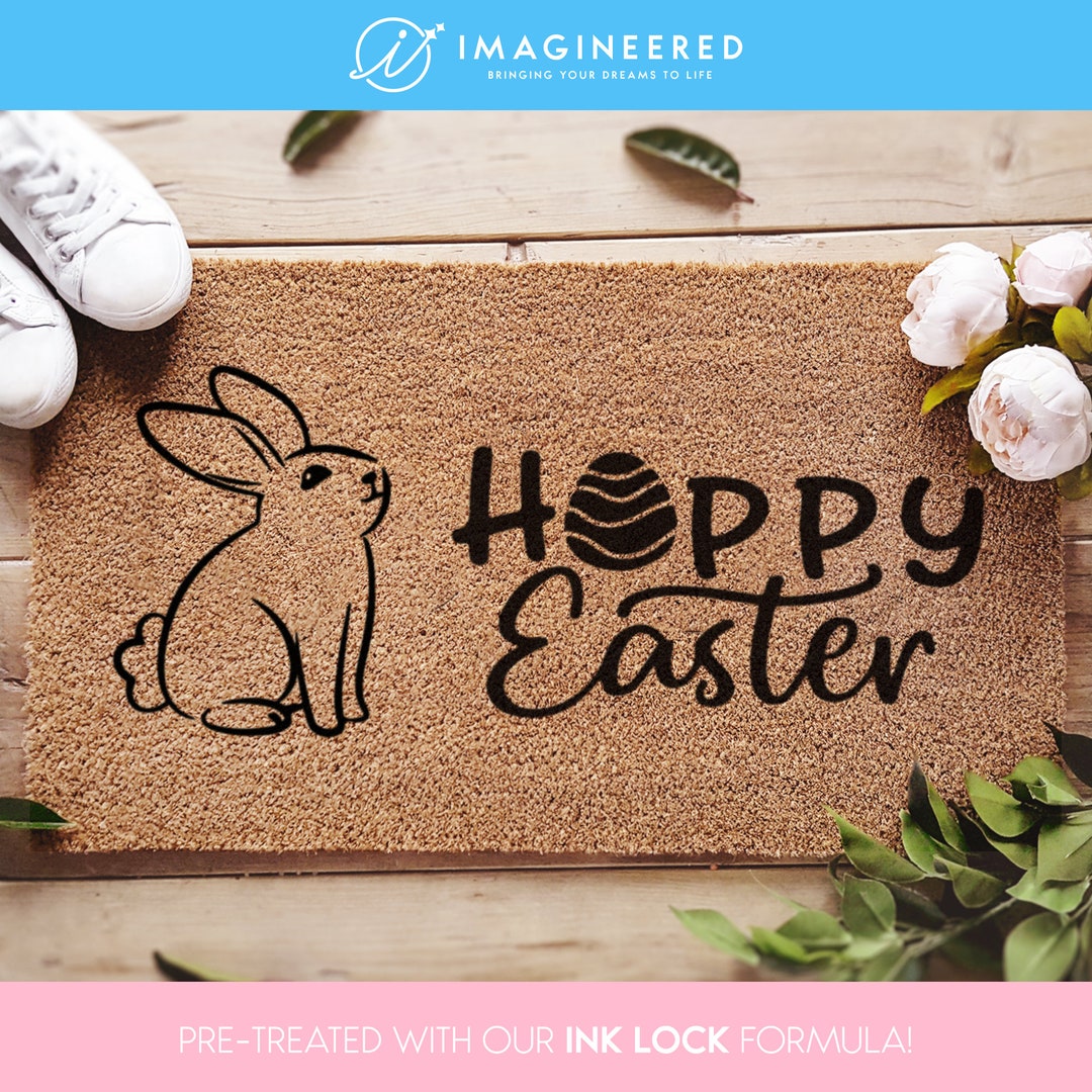 Doormat Easter Egg, Funny Doormat, Hop Into Spring With a