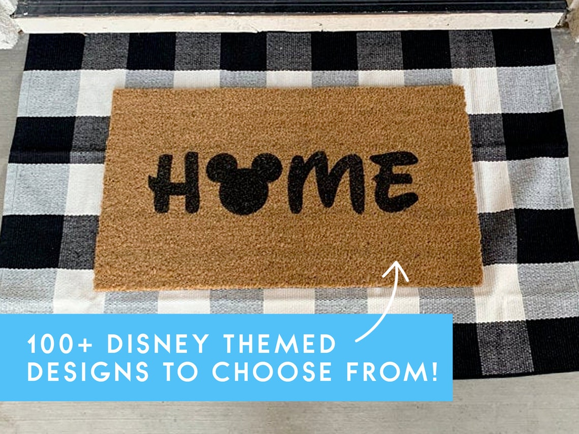 Disney Doormat Mickey Mat Disney Home Decor Etsy
