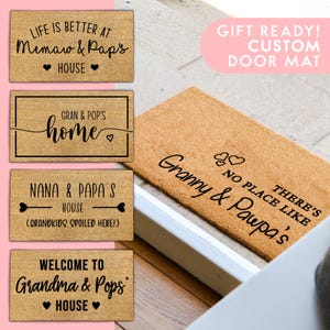 There's No Place Like Grandparents House, Grandparent Gift Mat, Nana And Papa, Grandma And Grandpa, Grandma And Grandad, Nanny And Grandad image 1