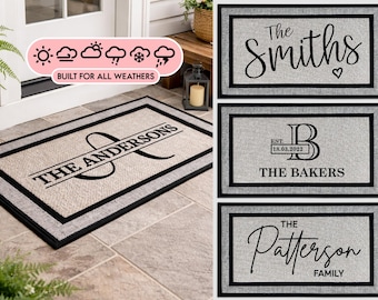 Custom House Name Entrance Rug, All Season Welcome Mat