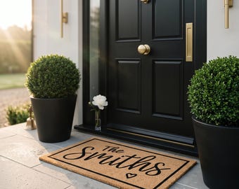 Custom Doormat - Personalized Door Mat - Personalized Doormats With Name - Custom Rug - Monogram Rug - Housewarming Gift - Closing Gift