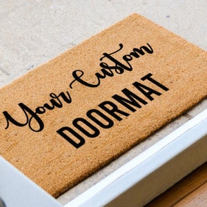 Personalized Doormat Custom Door Mat Customized Doormat Personalized Gift Custom Gift-Housewarming Gift Welcome Door Mat Logomat image 5