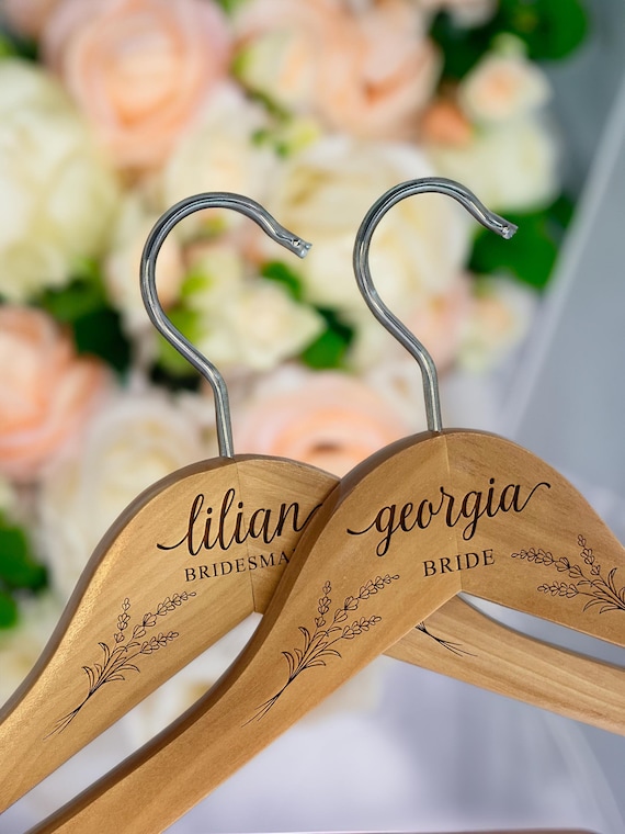 Personalized Bride Hangers for Wedding Dress - Bridesmaid Hangers - Wedding Hanger - Wooden Engraved Hanger - Bridal Dress Hanger - Etsy Personalized Bride Hangers for Wedding Dress - Bridesmaid Hangers - Wedding Hanger - Wooden Engraved Hanger - Bridal Dress Hanger - Etsy