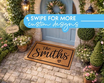 Your Text Here Doormat - Custom Personalised Welcome Mat - Made To Order Design
