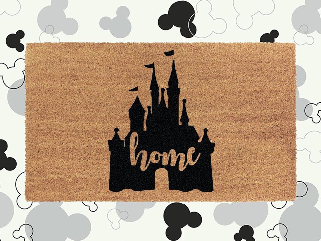 Disney Castle Doormat Home Mat Disney World Etsy