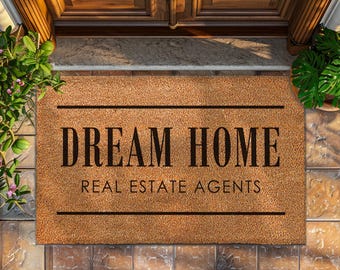 Custom Realtor Doormat - Personalized Housewarming Gift - New Home Closing Gift - Welcome Home Doormat - Real Estate Agent Gift