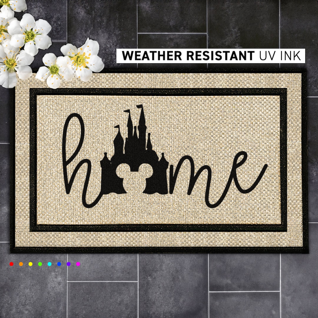 to Our Magical Disney Home With a Castle Doormat Etsy