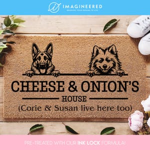 Dog Welcome Mat - Custom dog doormat - Dog welcome mat - Unique Pet Lover Gift - Personalized Welcome Mat - Personalized Family Gifts