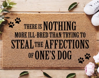 Downton Abbey Doormat - Maggie Smith - TV Show - Downton Abbey Lovers - Dog Doormat - Funny Dog Doormat - Funny Door Mat - Dog Gift