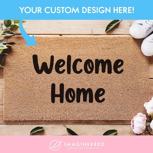 Custom Doormat / Personalized Doormat / Customized Welcome Mat / New Home, Realtor, Housewarming Gift - Bespoke Coir Rug