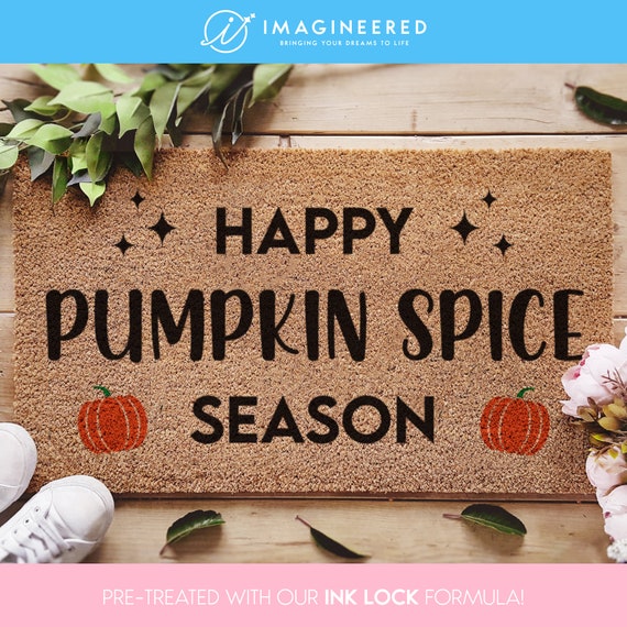 Happy Pumpkin Spice Season Doormat - Porch Decor - Fall Decor - Welcome Mat - Rug - Fall Door Mat - Fall Decorations - Pumpkin Spice