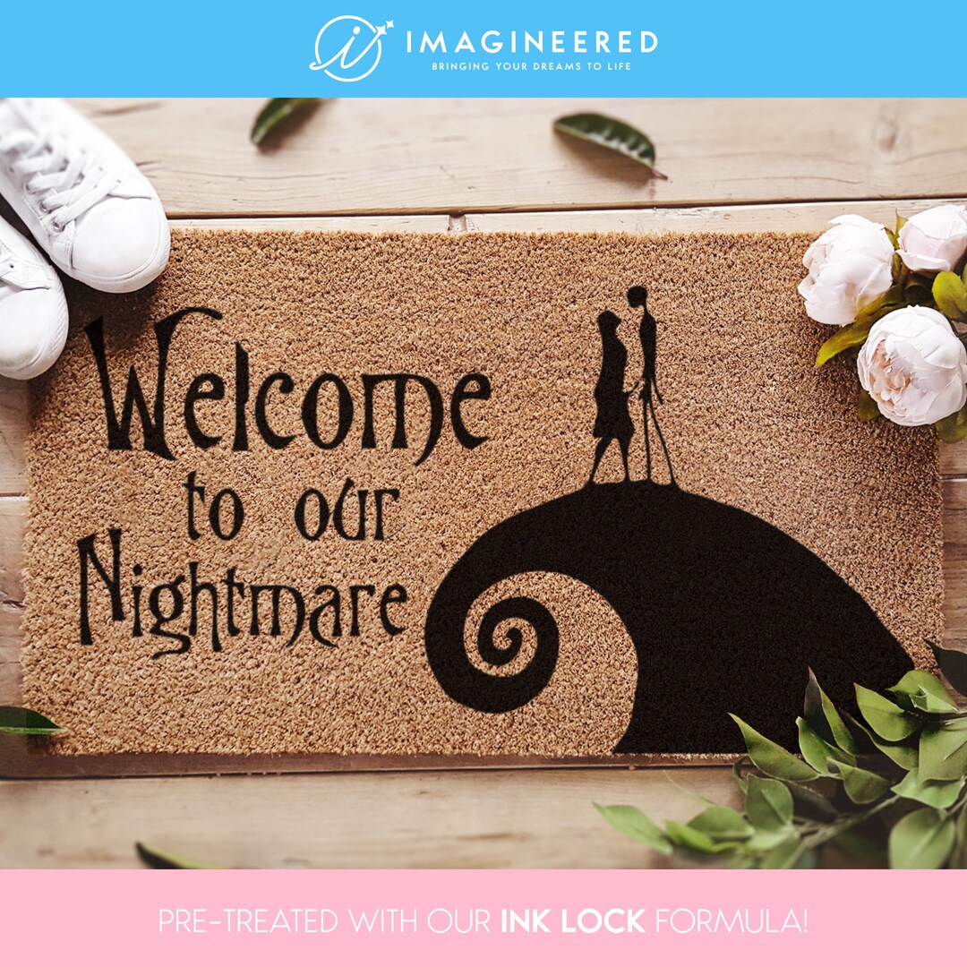 to Our Nightmare Halloween Nightmare Before Christmas Doormat