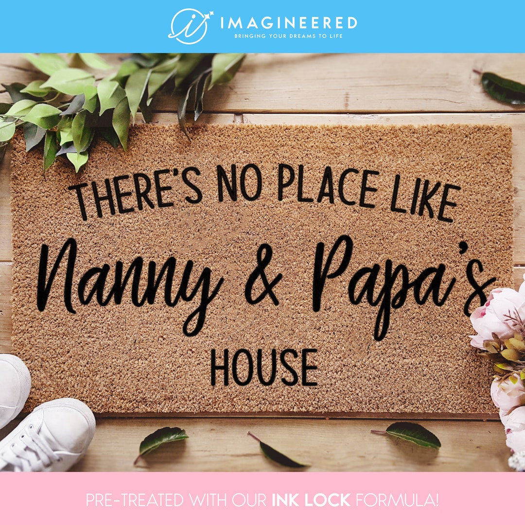 Custom Grandparent Door Mat No Place Like Nanny & Papa's House
