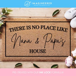 Cute Grandparents Door Mat - Perfect Gift for Grandma and Grandpa - Custom Grandparents Doormat - Heartwarming Home Entrance Decor