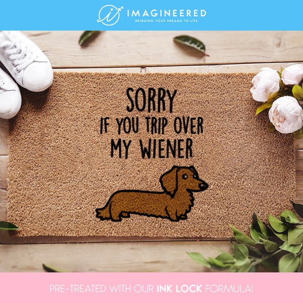 Weiner Doormat - Funny Gift - Dachshund Doormat - Funny Sausage Dog Doormat - Dog Lover Gift - Dog Welcome Mat