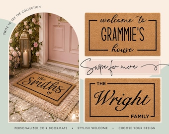 Best Housewarming Gift Doormat | Personalised Family Name Welcome Mat | Custom Coir Mat