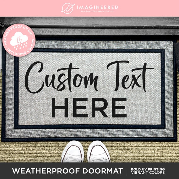 Custom Text Outdoor Door Mat Outdoor Personalized Rug Customized
