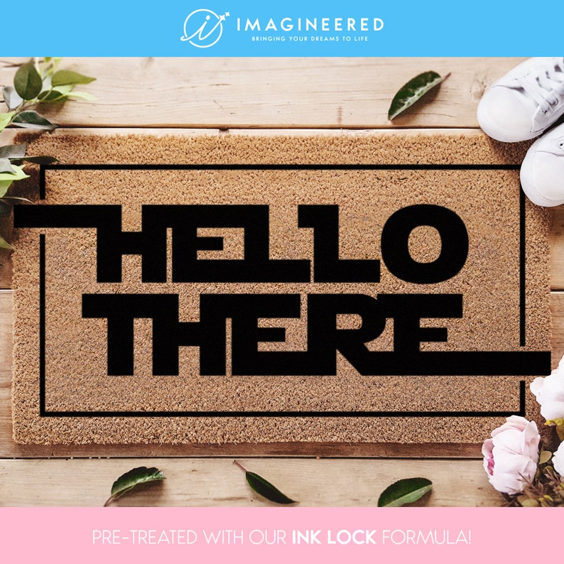 Obi Wan Kenobi Hello There Doormat - Funny Star Wars Welcome Mat - Star Wars Lovers - Starwars Gifts - Personalized Door Mat - Gifts For Him