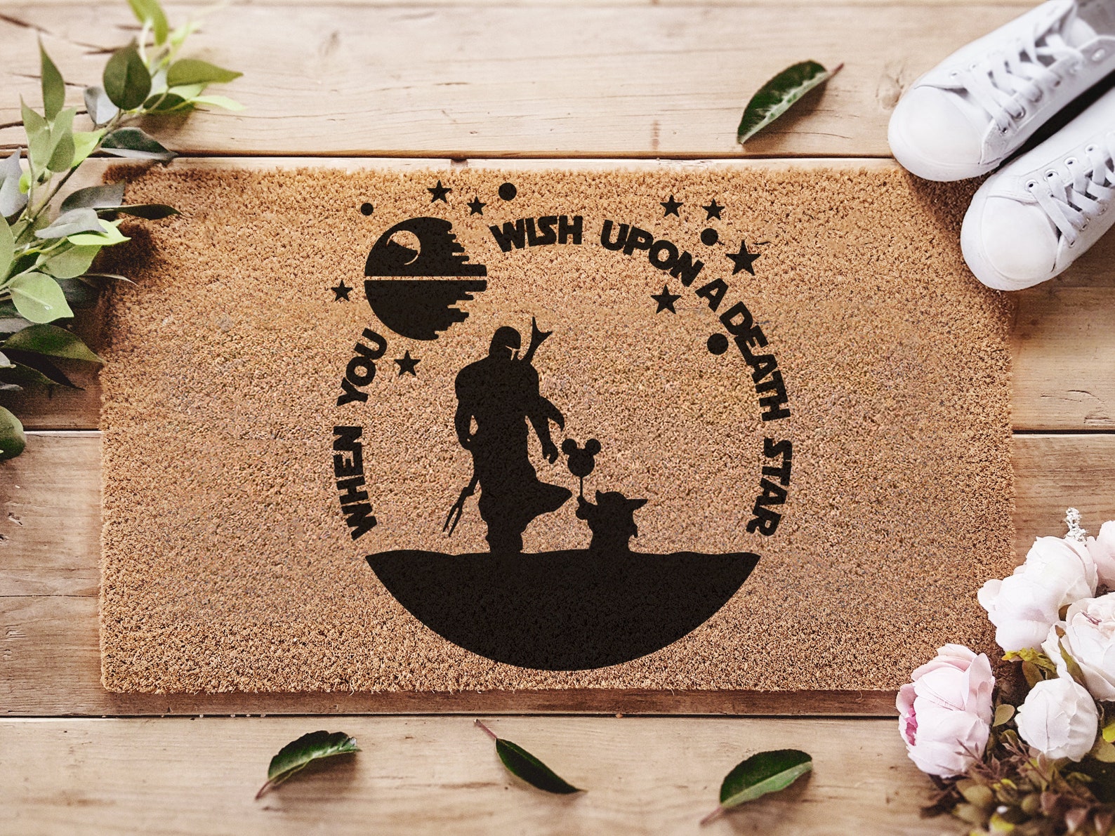 The Mandalorian Mandalorian Baby Yoda Custom Doormat Etsy