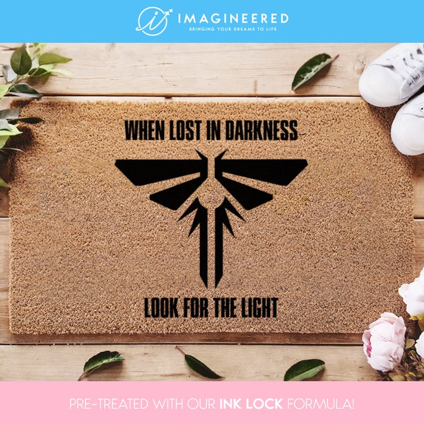 Look For The Light Doormat - The Last Of Us - Fireflies Custom DoorMat - Pedro Pascal - The Last Of Us Welcome Mat - Last Of Us Home Decor