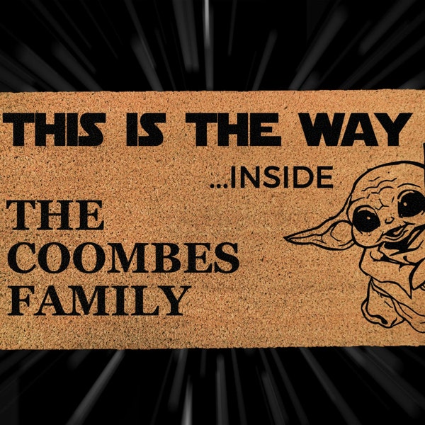 Star Wars Family Name Doormat - Personalized Family Name Doormat - Disney Doormat - Family Welcome Mat - New Home Gift - Housewarming Gift