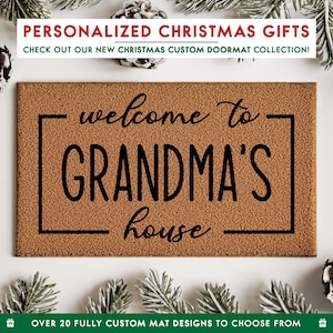 Grandma Welcome Mat, Custom Doormat Family Name Door Mat, Grandma Door Mat, Grandma Gift, Grandma Design, Welcome Doormat, Front Door Mat