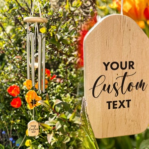 Custom Text Windchime | Personalized Wind Chimes | New Home Gift | Custom Wind Chime | Wedding Gift | Personalized Pet Gift | Couples Gift