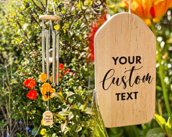 Custom Text Windchime | Personalized Wind Chimes | New Home Gift | Custom Wind Chime | Wedding Gift | Personalized Pet Gift | Couples Gift