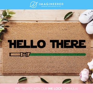 Star Wars Hello There Lightsaber Door Mat - Star Wars Lovers - Starwars Gifts - Personalized Door Mat - Disney Doormat - SW - Gifts For Him image 5