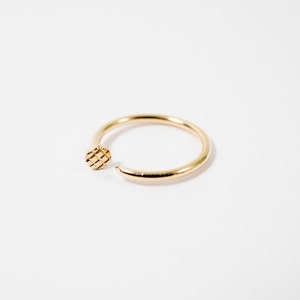 14k Gold Nail Ring | Handmade Gold Ring | Stacking RIng