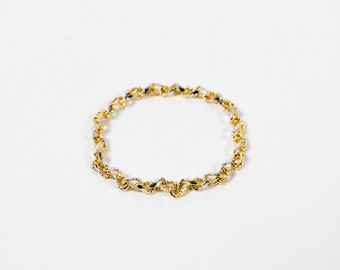14K Gold Chain Ring | Layering Ring | Handmade Gold Ring