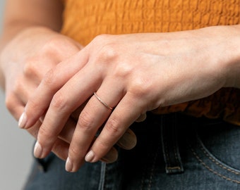 Diamond Row Ring | 14k Gold Ring | Handmade Gold Ring