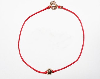 Red String 14K Gold Bracelet | Lunar New Year | GoodLuck Bracelet