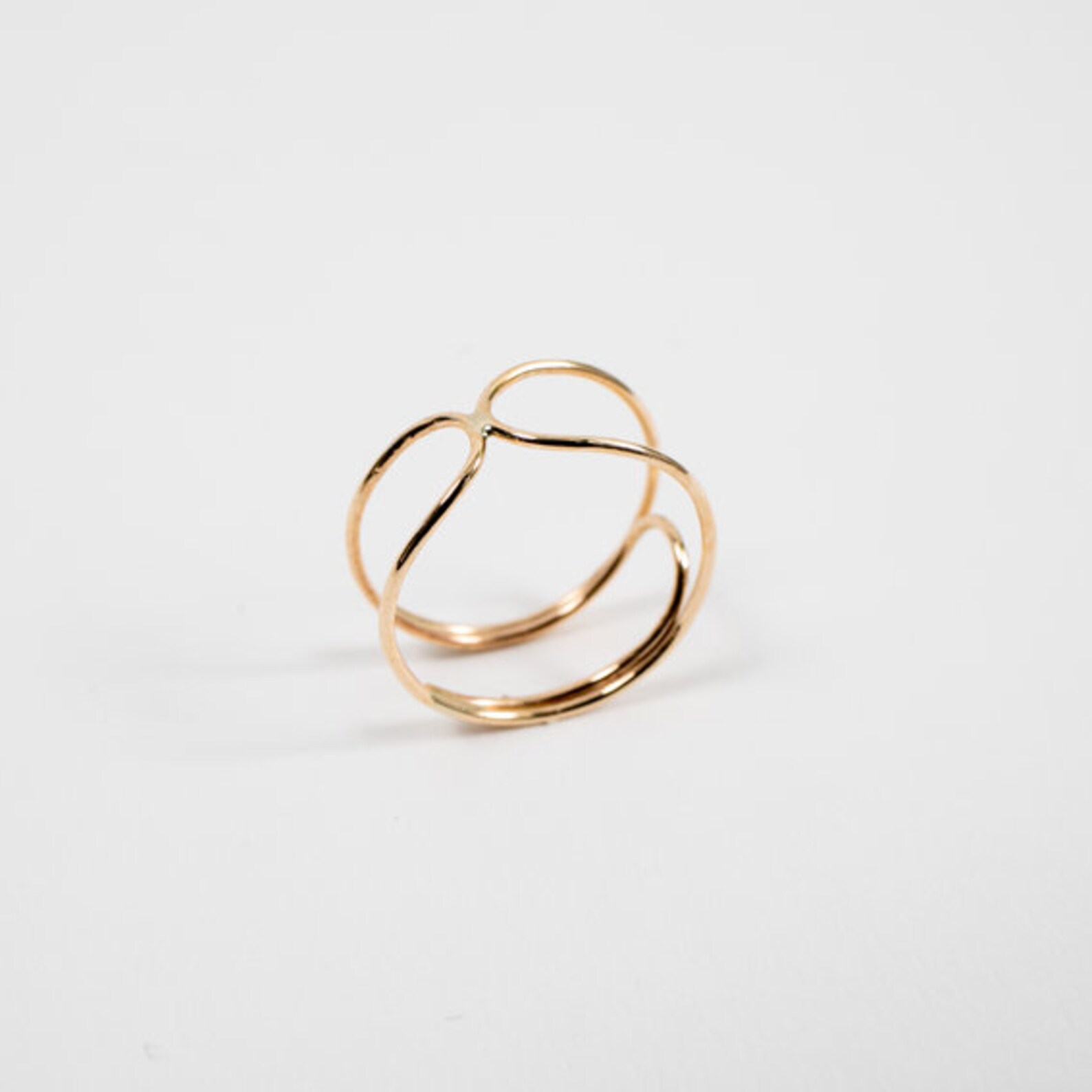 Paper Clip Ring Stacker Ring Gold Dainty Ring Etsy