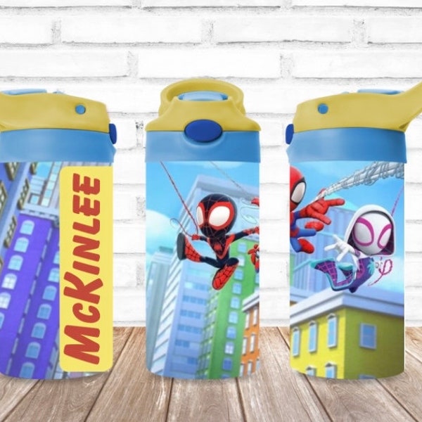 Spidey Personalized Water Bottle for Kids & Toddlers