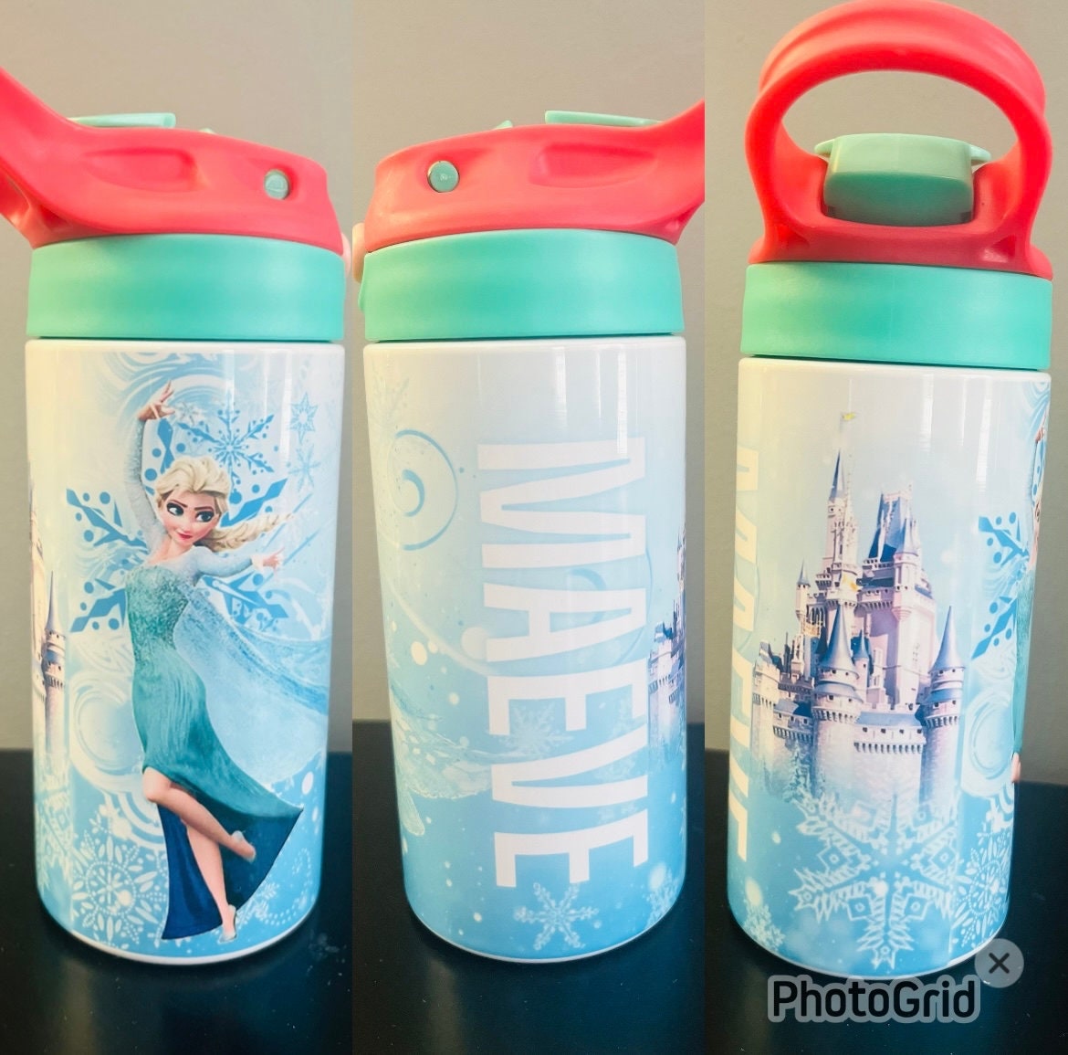 Zak Designs Disney Frozen 14 Oz. Water Bottle, Anna, Elsa and Olaf 