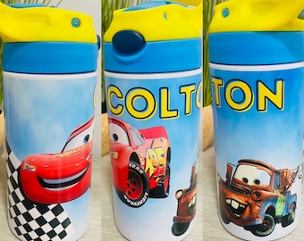 Disney Cars 3 Kids Water Bottle Lightning McQueen Back to School